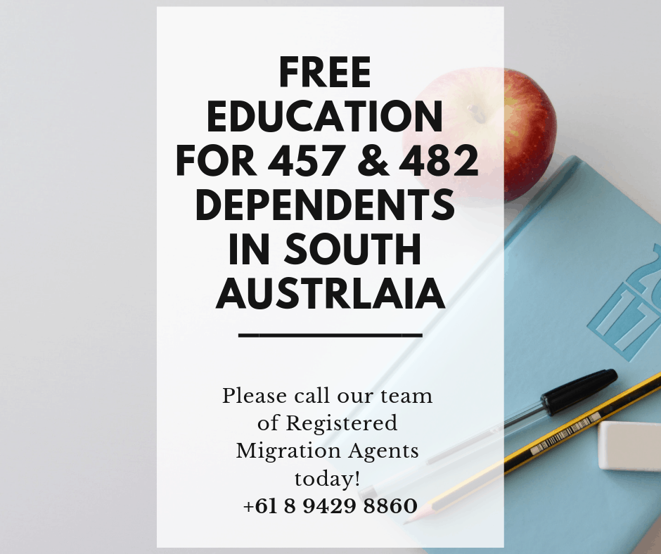 Free education for 457 & 482 dependents in South Australia EasiVisa Banner